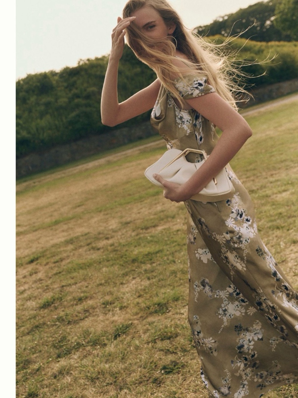 Anthropologie BHLDN Abigail Asymmetrical Cowl-Neck High-Shine Satin Maxi Dress